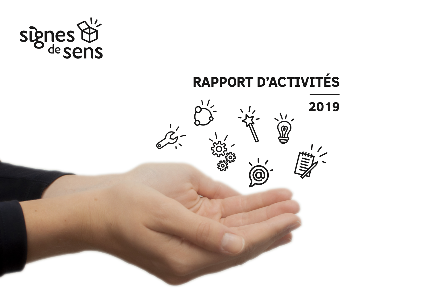 Rapport d'activités 2019 de l'association Signes de sens Couverture du Rapport d'activités 2019 de l'association Signes de sens