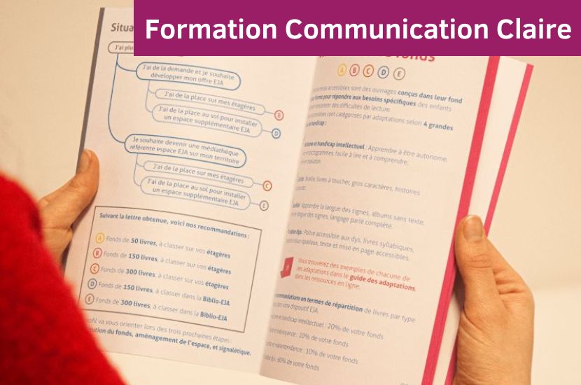 Formation Communication Claire, exemple de plaquette claire.