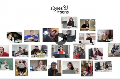 L'équipe de Signes de sens vous souhaite une belle année 2021. L'équipe de Signes de sens vous souhaite une belle année 2021. Photos des membres de l'équipe en télétravail.