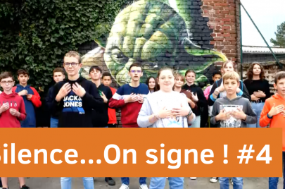 Silence on signe #4 - un groupe de collégiens découvrent le chansigne et la langue des signes.